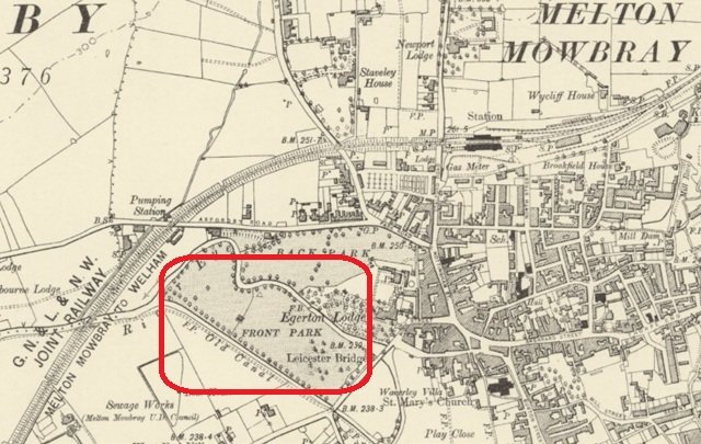 Melton Mowbray - Egerton Park : Map credit National Library of Scotland